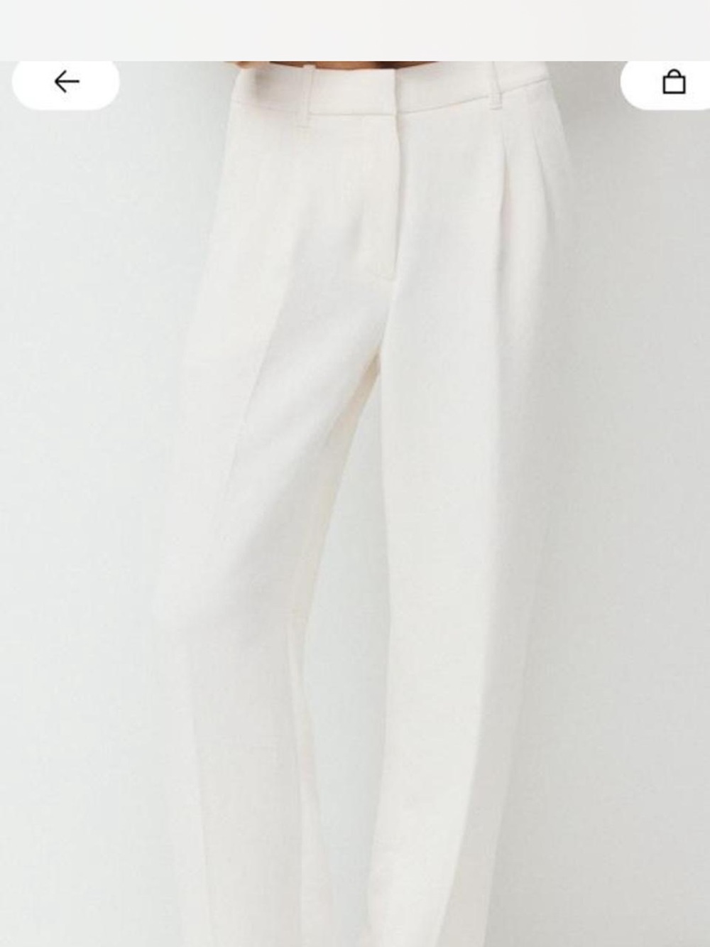 Aritzia The effortless linen pant - crepette High-Rise Pleated Straight Trousers